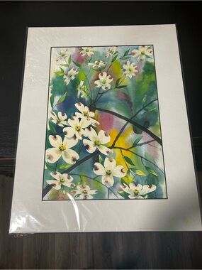 Dogwood Floral watercolor print by Merrill Williams